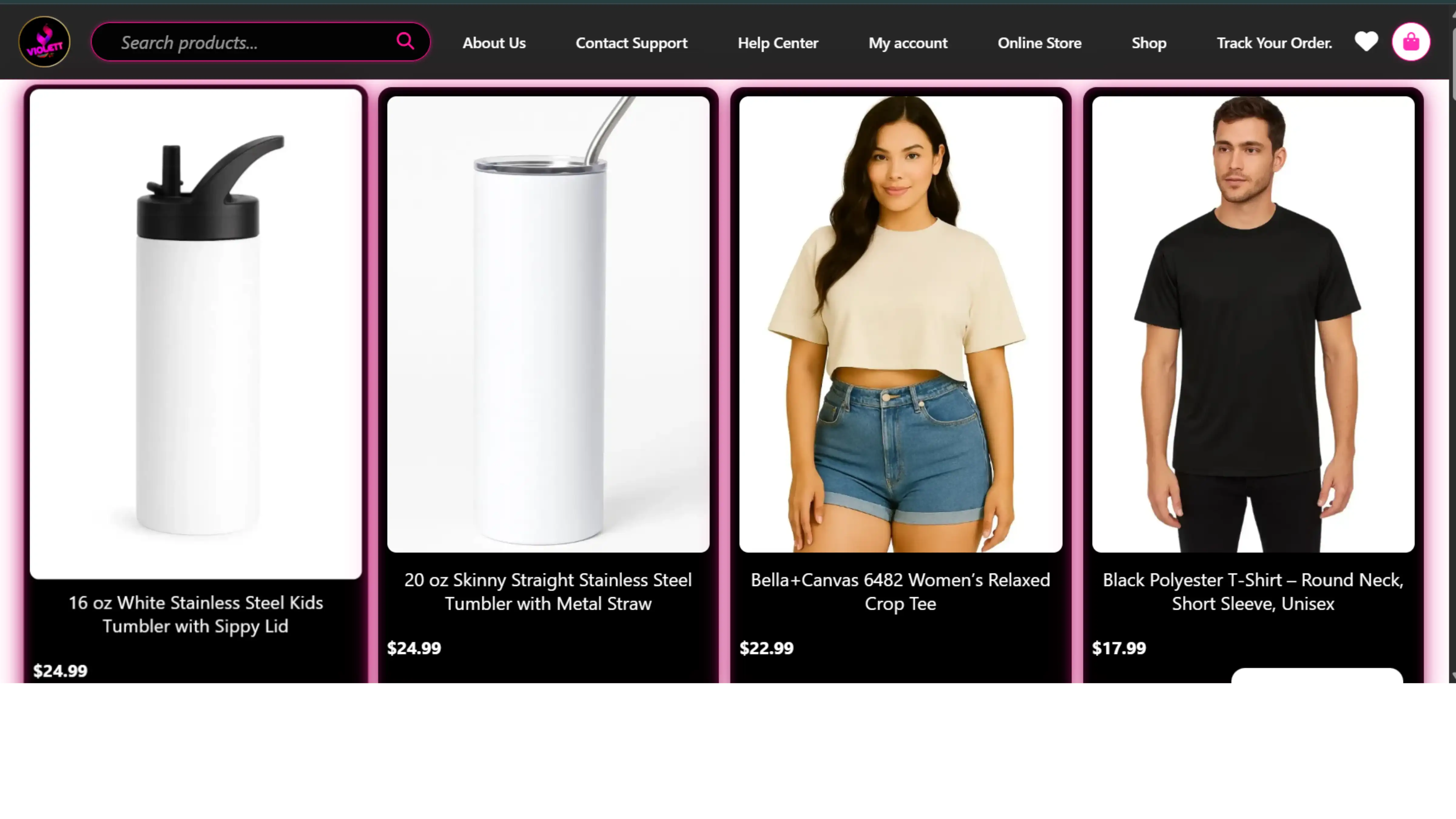 E-commerce store website design preview